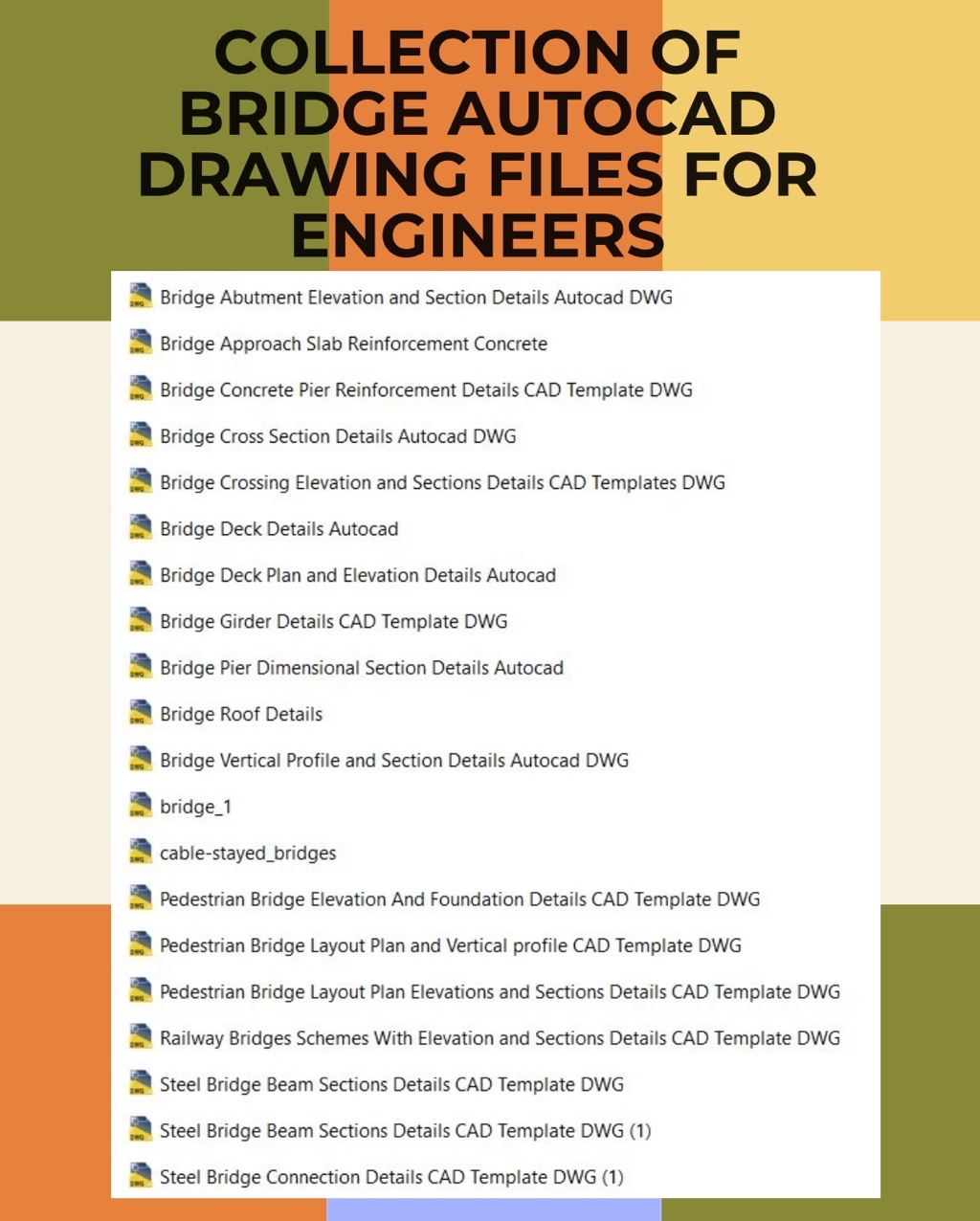 Collection of bridge Autocad drawing files for engineers | Shopee Malaysia