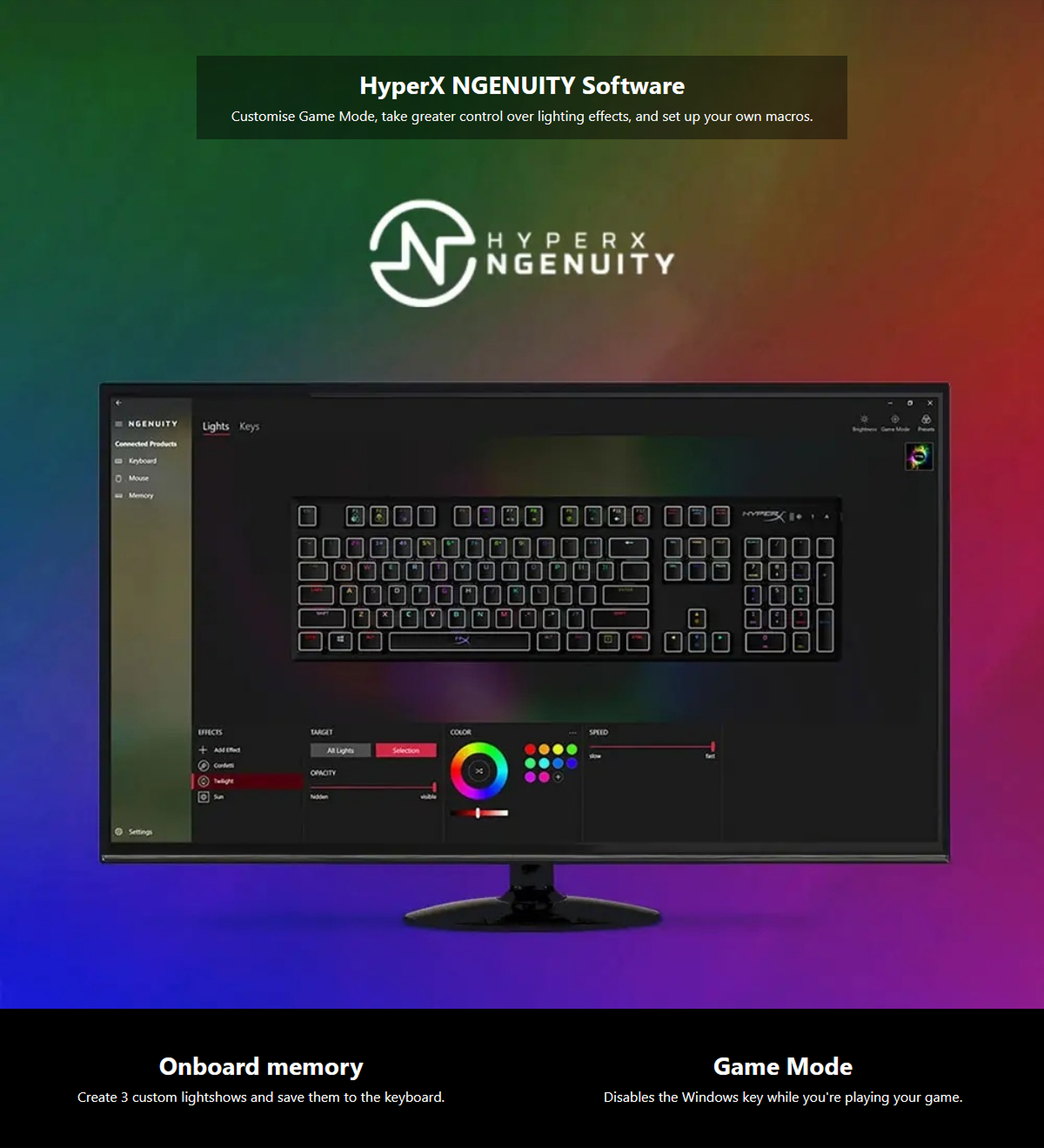 HyperX Alloy Origins PBT HX Blue - Mechanical Gaming Keyboard / Radiant ...