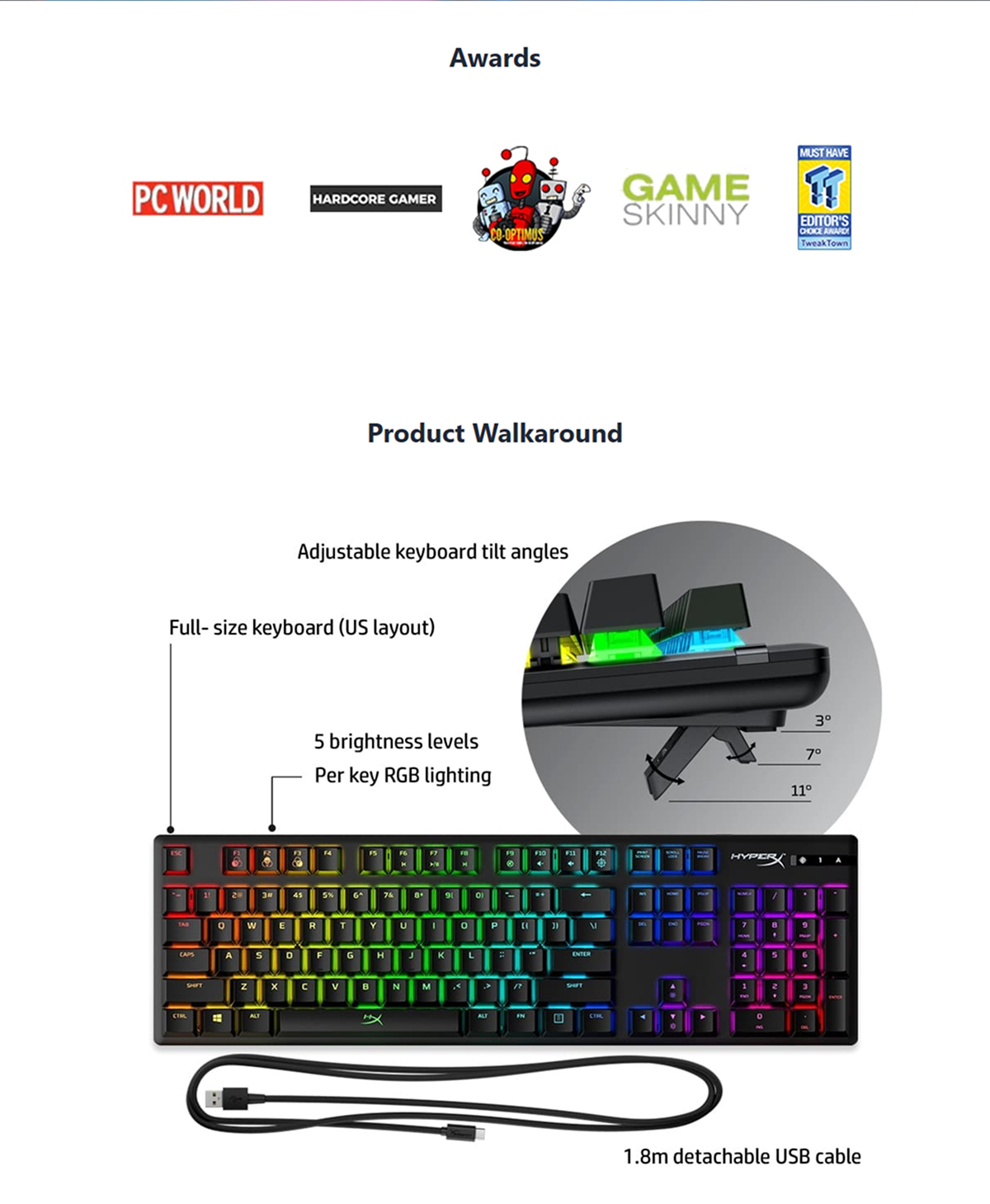 HyperX Alloy Origins PBT HX Blue - Mechanical Gaming Keyboard / Radiant ...