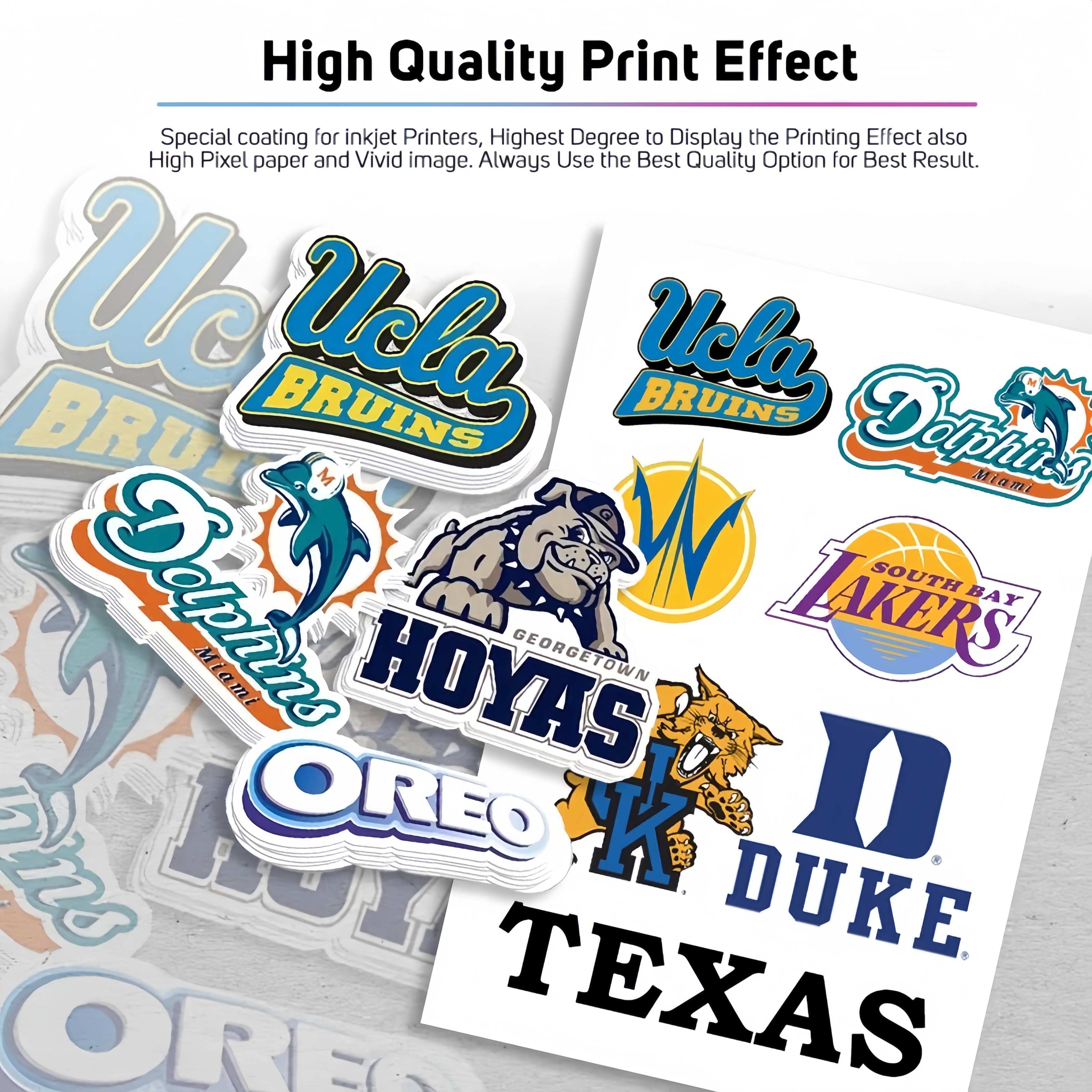 QUAFF Waterproof Glossy Sticker Paper 50 Sheets 90/135Gsm A4/A3 Inkjet ...