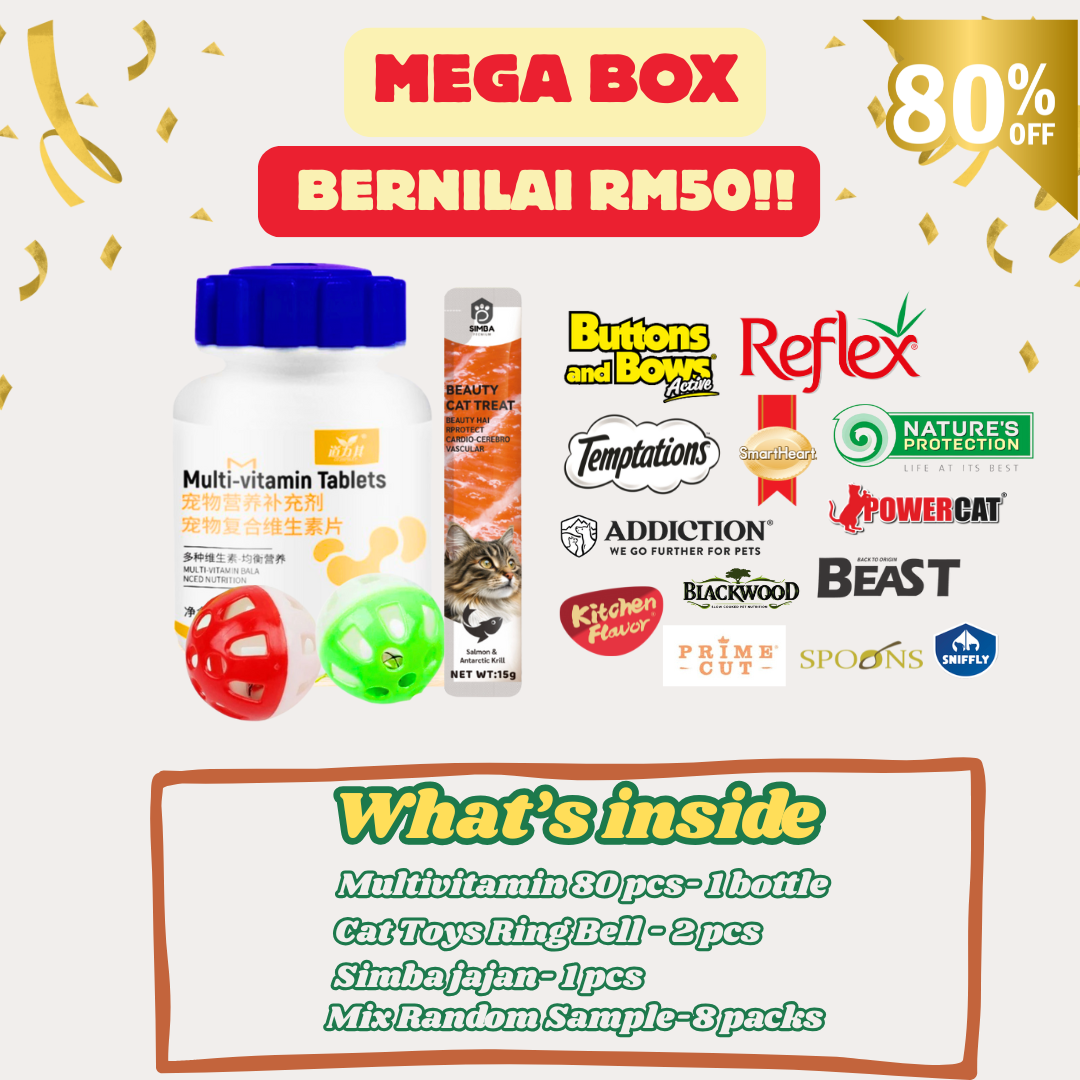 GUN PET Mega Box Worth RM50 Limited Unit FREE 8 CAT FOOD SAMPLE ...