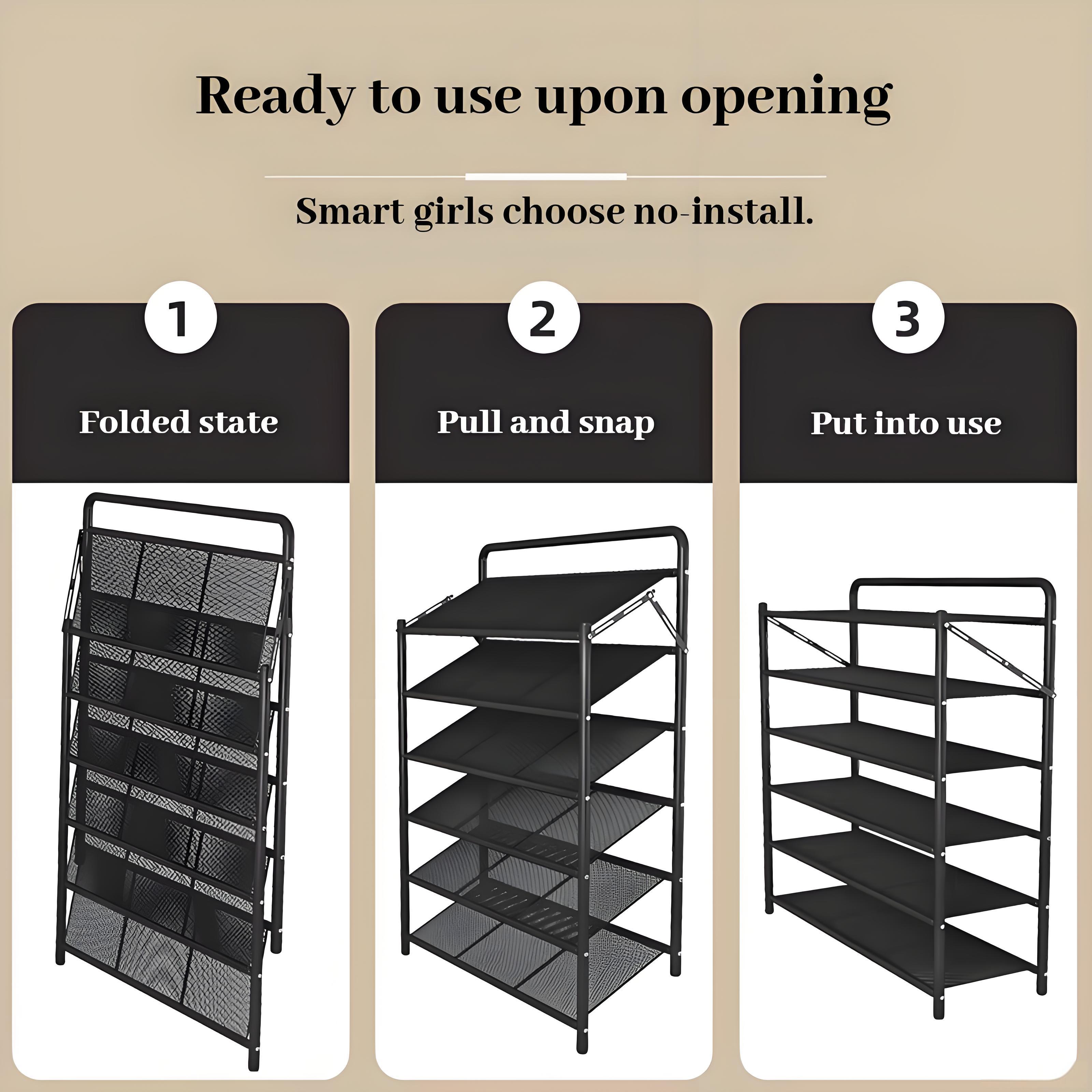 Foldable Shoe Rack Multi Layer Shoe Rack No Installation Required ...
