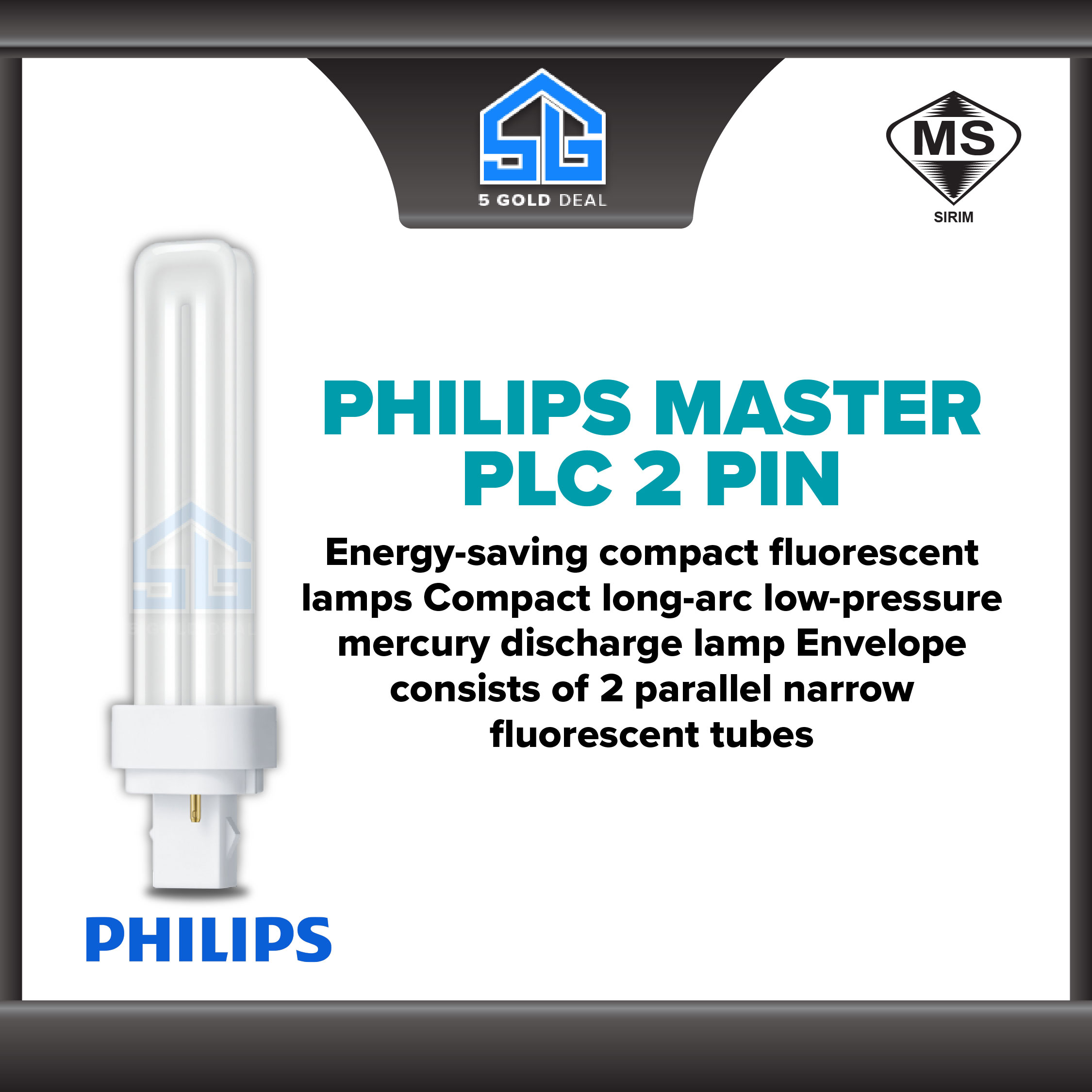 PHILIPS 2 Pin Master PLC-2P 18W Energy Saving PHILIPS PLC G24D Light ...