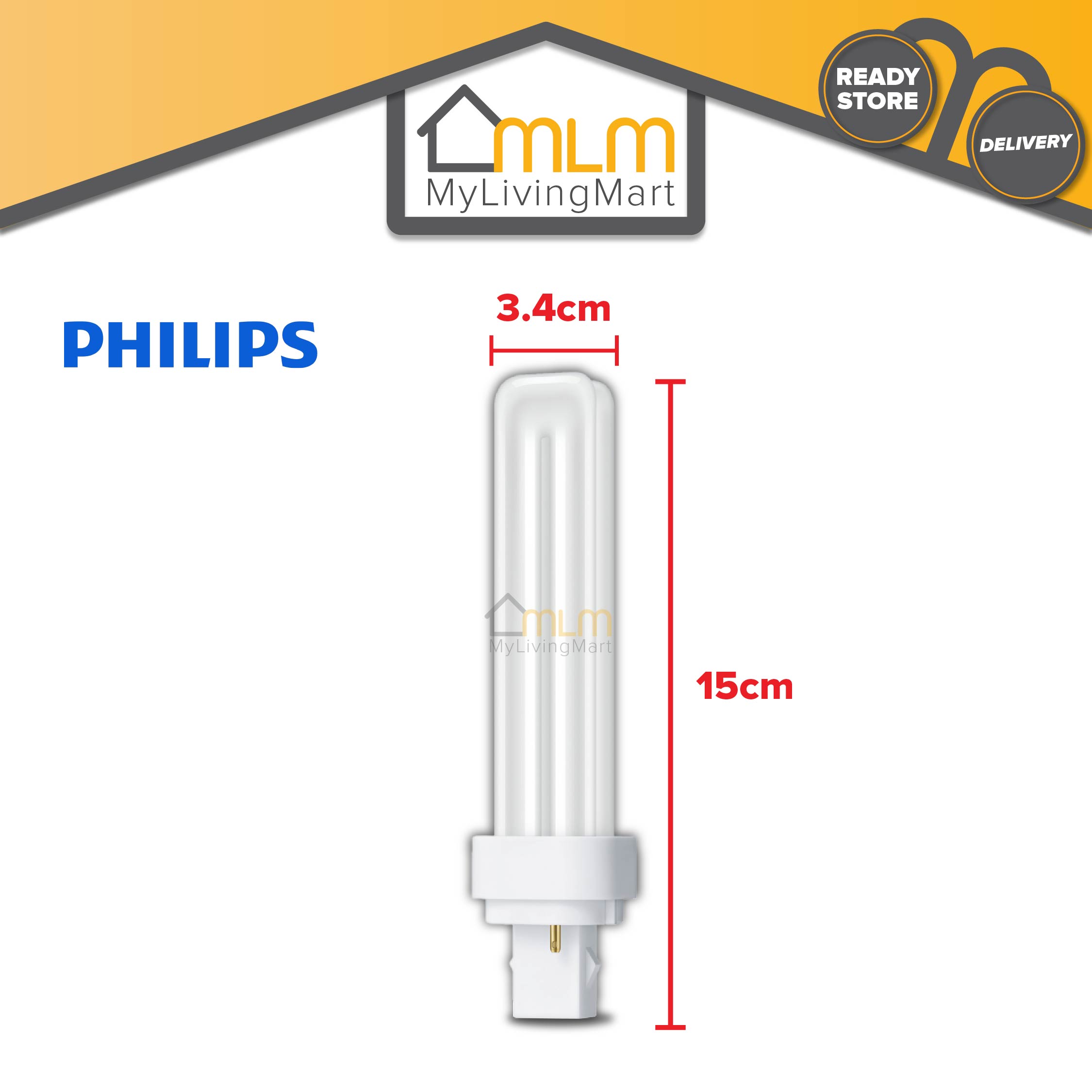 PHILIPS 2 Pin Master PLC-2P 18W Energy Saving PHILIPS PLC G24D Light ...