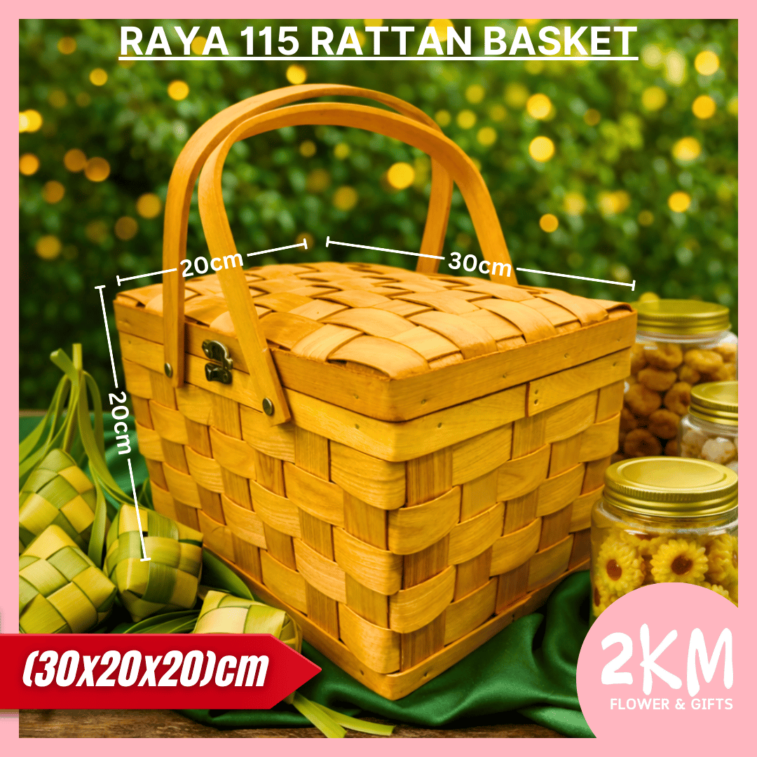(700) BASKET FLOWER BOX Weave Rattan Wicker Storage Fruit Rattan Basket ...