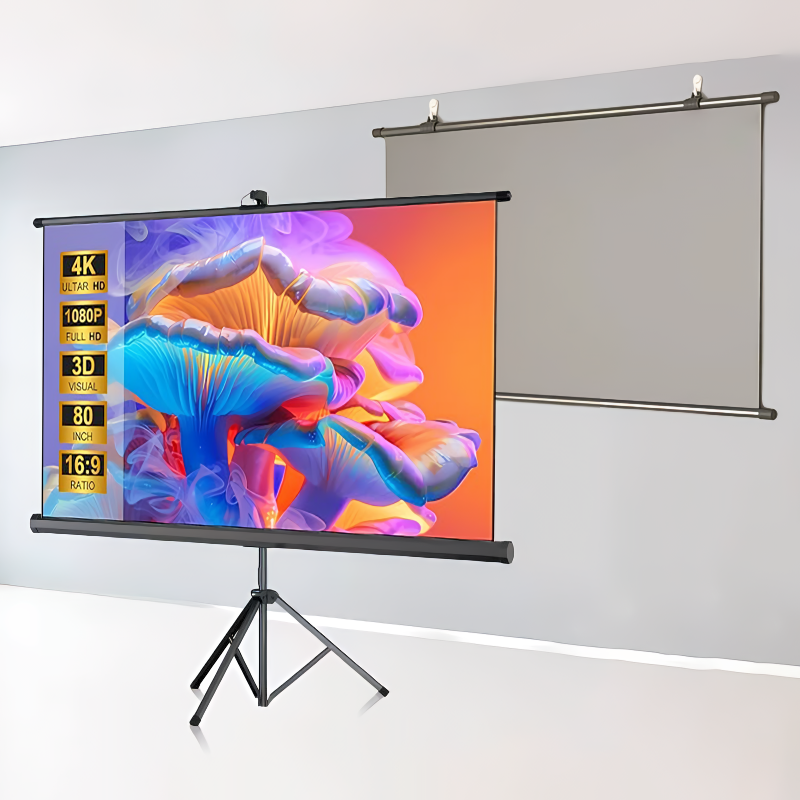 Projector Screen Skrin Projektor 16:9 3D 4K LCD Projector Screen With ...