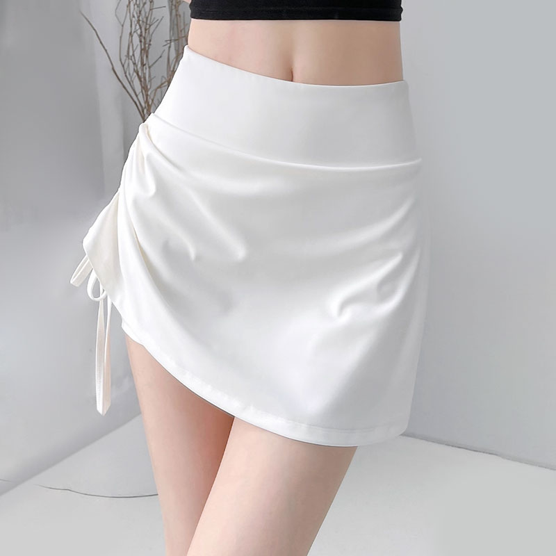 FUYOGI Sports Skirt Bult-in Shorts Wrinkled Anti-glouting Shaping ...