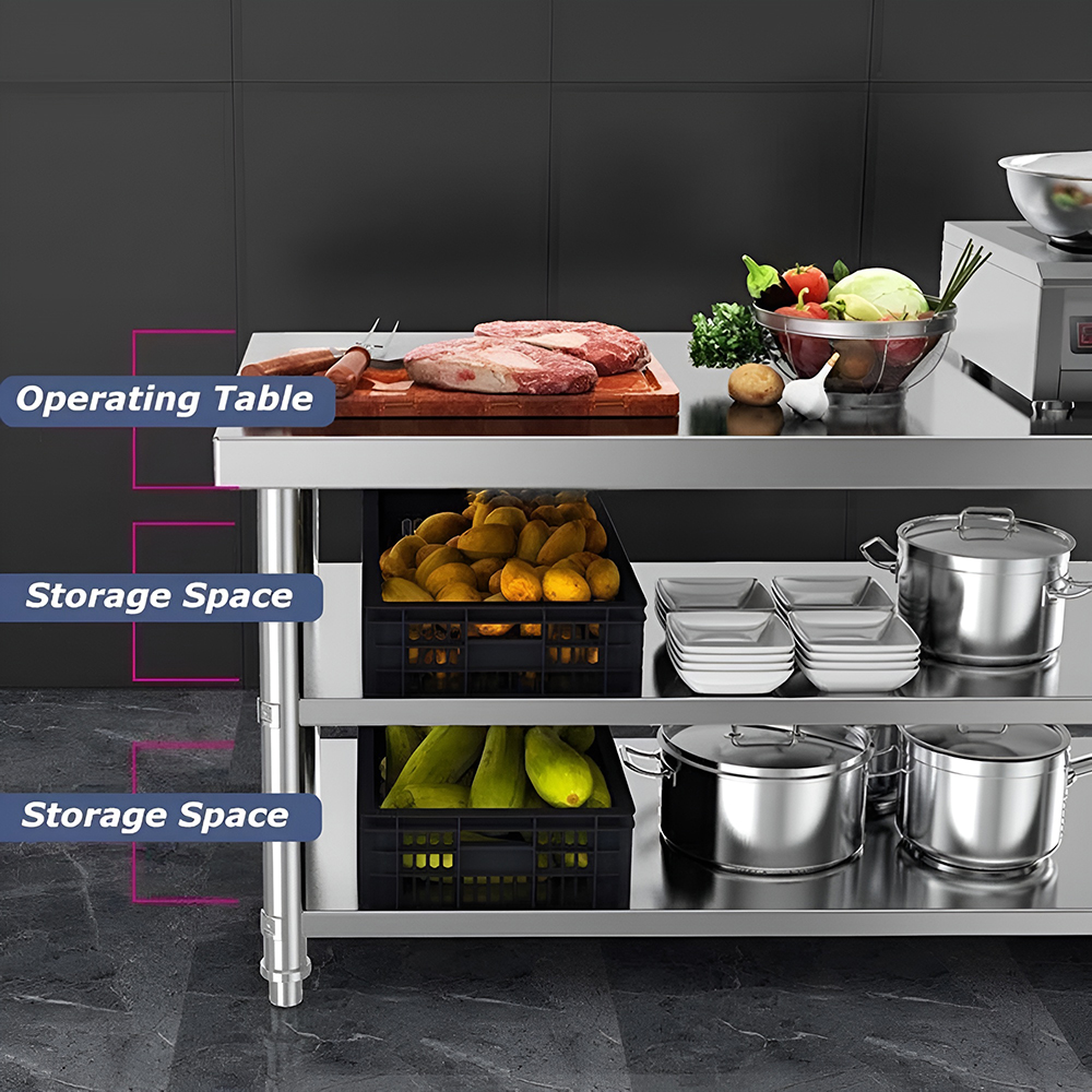 🤩Ready Stock🤩 Butterfly 2 Tier Stainless Steel Kitchen Working Table ...