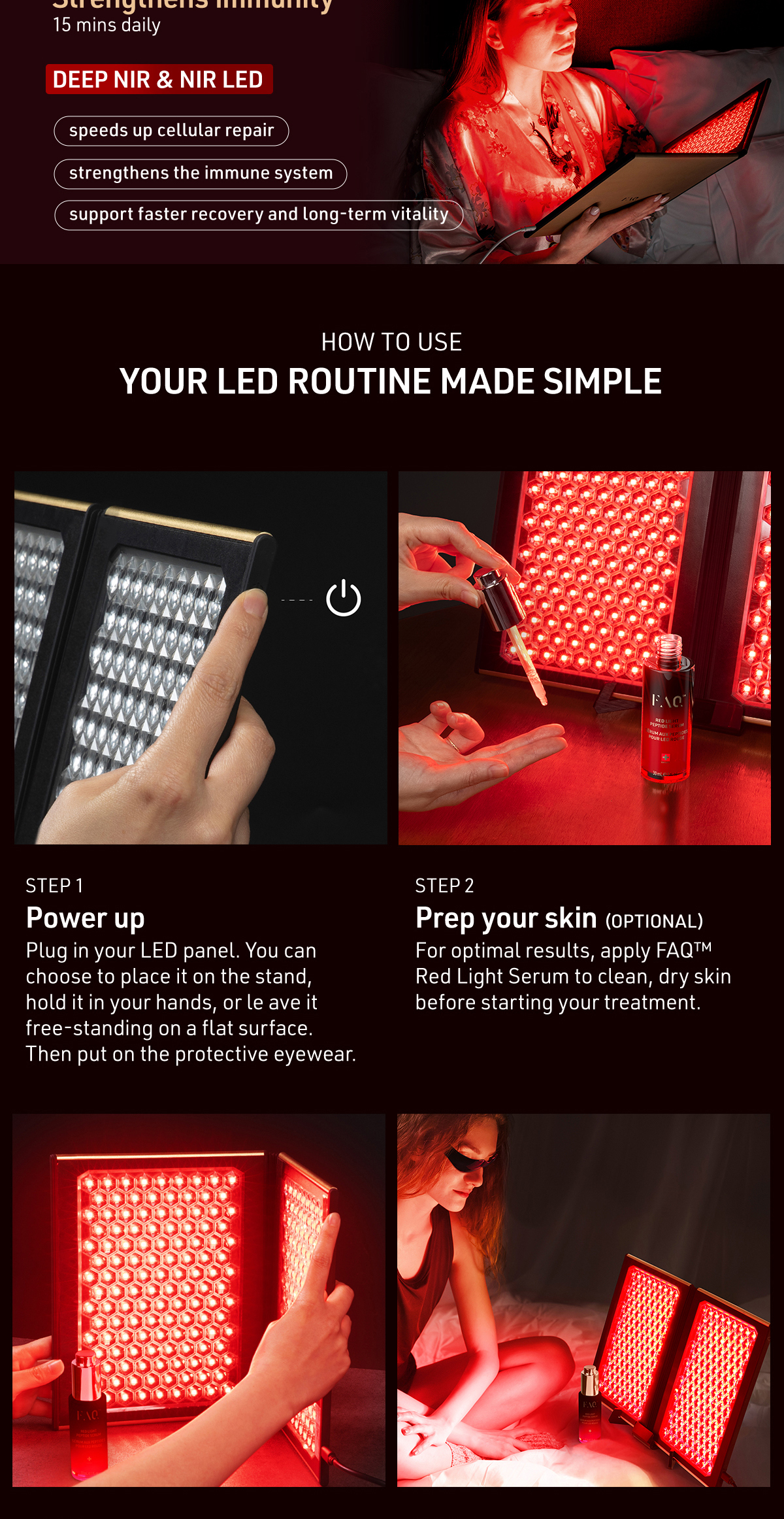 FAQ LED Dual Panel - 512 LEDs Multi-Color LED Panel Light & Infrared ...