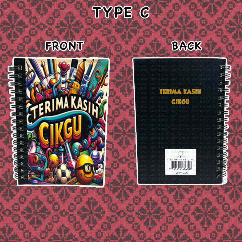Teachers Day Gift A6 Notebook Buku Nota 100 Page Notepad Note Book ...
