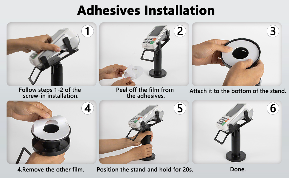 Universal POS Stand 360° Rotating Rak Mesin Kad Pembayaran Boleh Laras ...