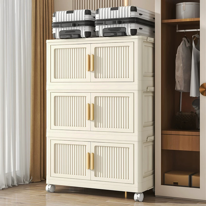 Foldable Storage Cabinet Double Door Stackable Box Almari Simpanan ...