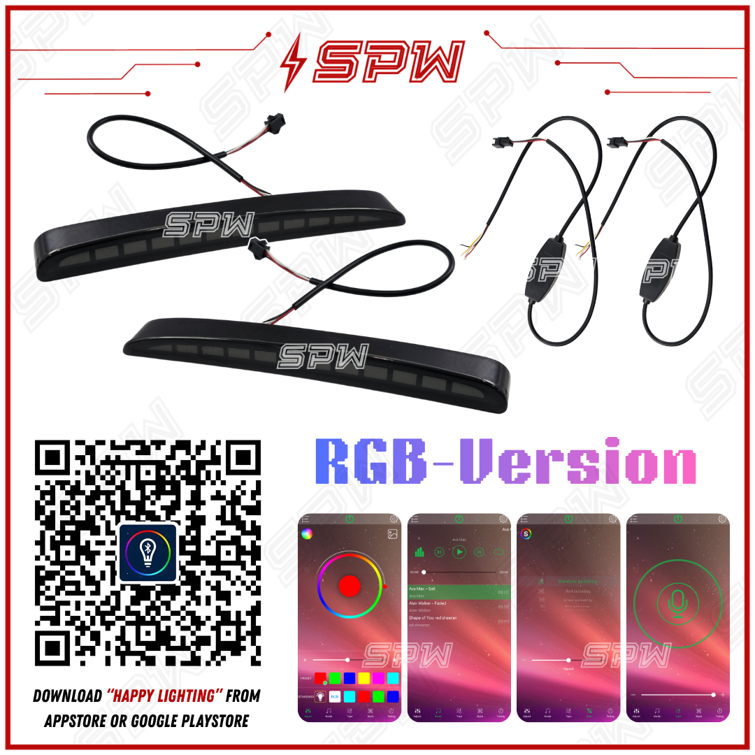 Honda City Hatchback / Civic FC (Type-R) RGB Rainbow Rear Bumper LED ...