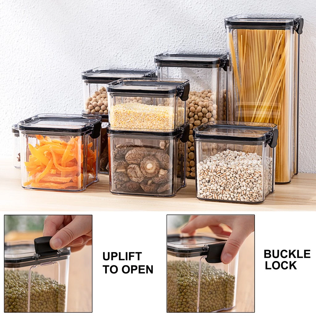 Food Grade Airtight Food Storage Container Stackable Transparent ...