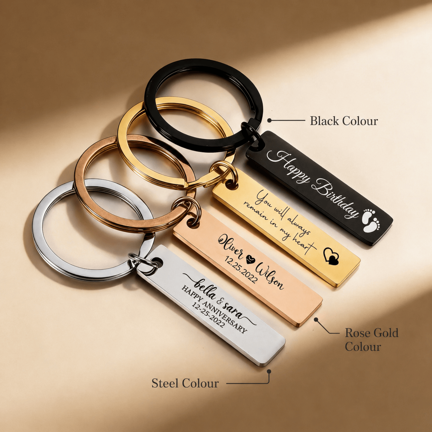 DIY Stainless Steel Engrave Keychain Leaving Gifts for Colleague Friend ...