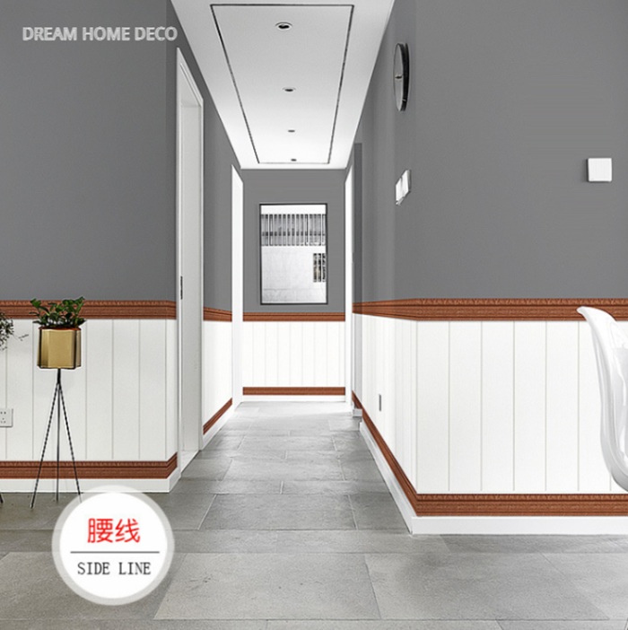 2.3meters Pelekat Garisan Hiasan Dinding 3D Foam | 3D Skirting Line ...