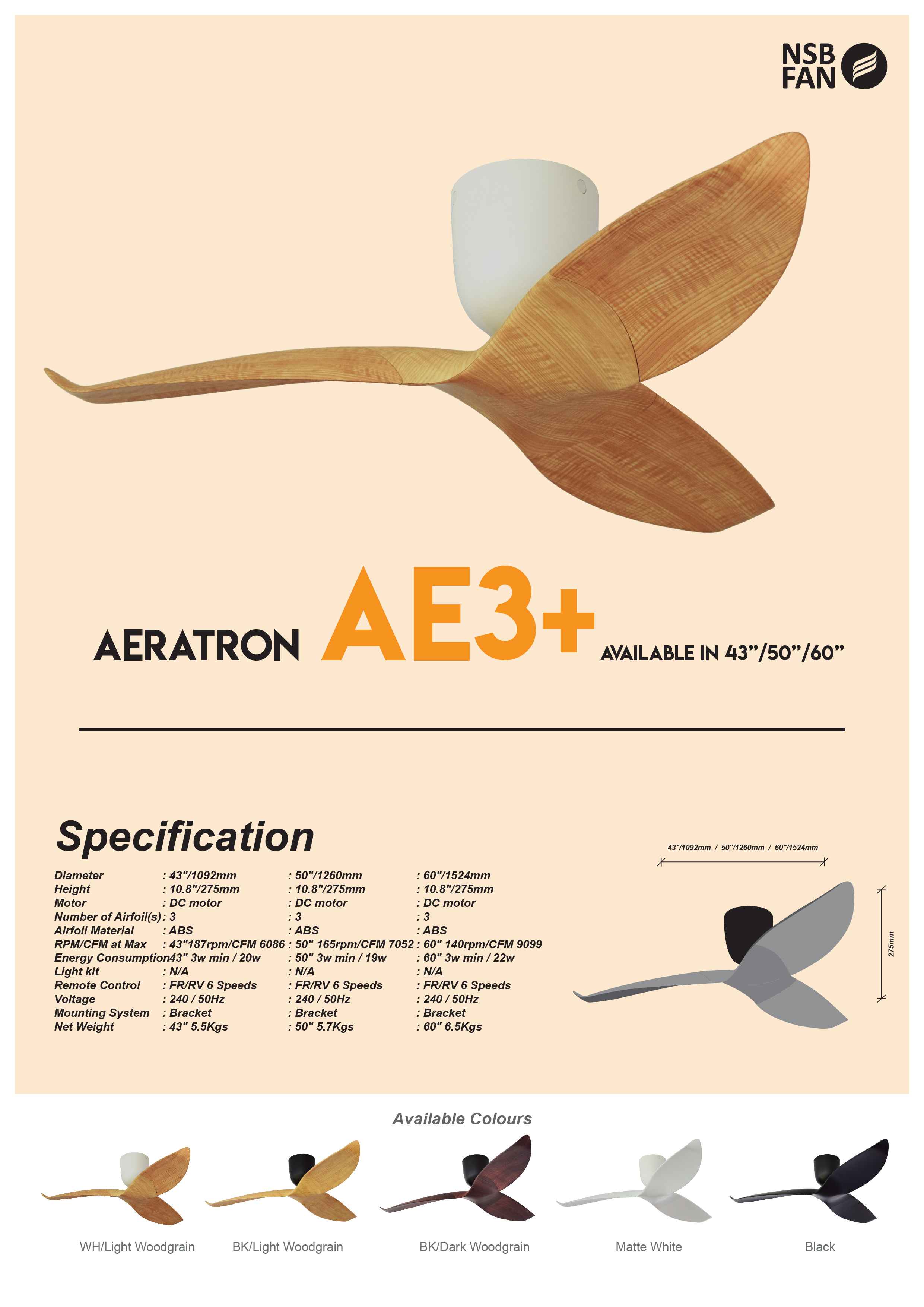 NSB AERATRON wifi AE2+AE3+ 43