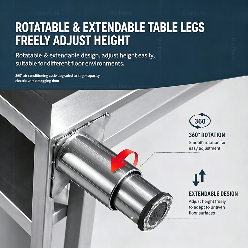 Cabinet 304 Stainless Steel Sliding Door Workbench Kitchen Operating ...