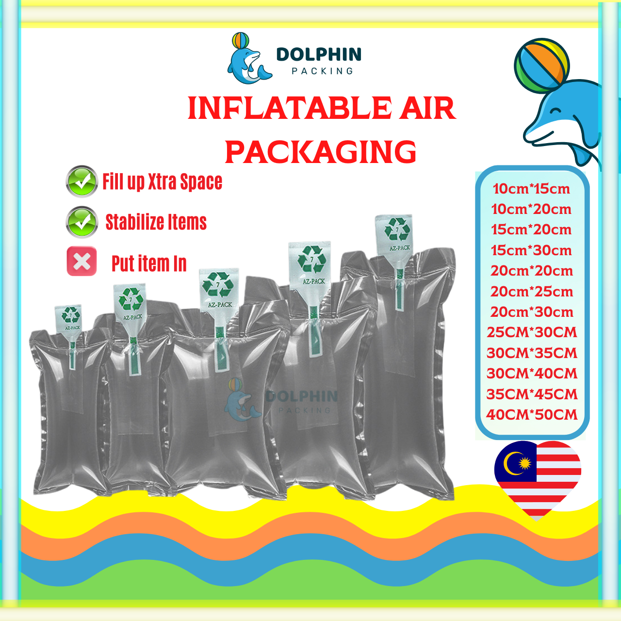 Inflatable Air Bag 10pcs Air Bubble Pillow Inflatable Bag Air Packaging ...
