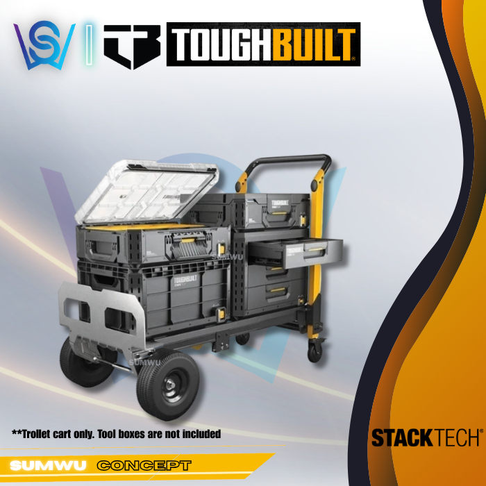 TOUGHBUILT StackTech Convertible Trolley 2 in 1 Hand Truck TB-B1-T-20 ...