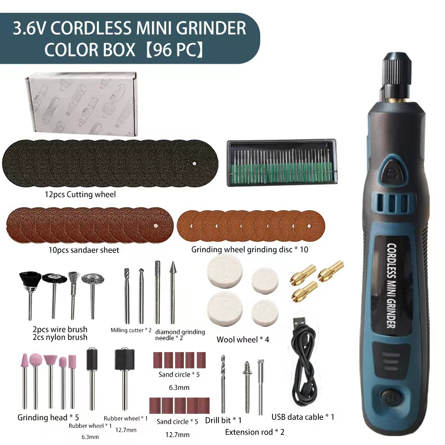 New Mini 96 pcs Grinder Engraver Tool Set Drill Electric Grinding Set ...