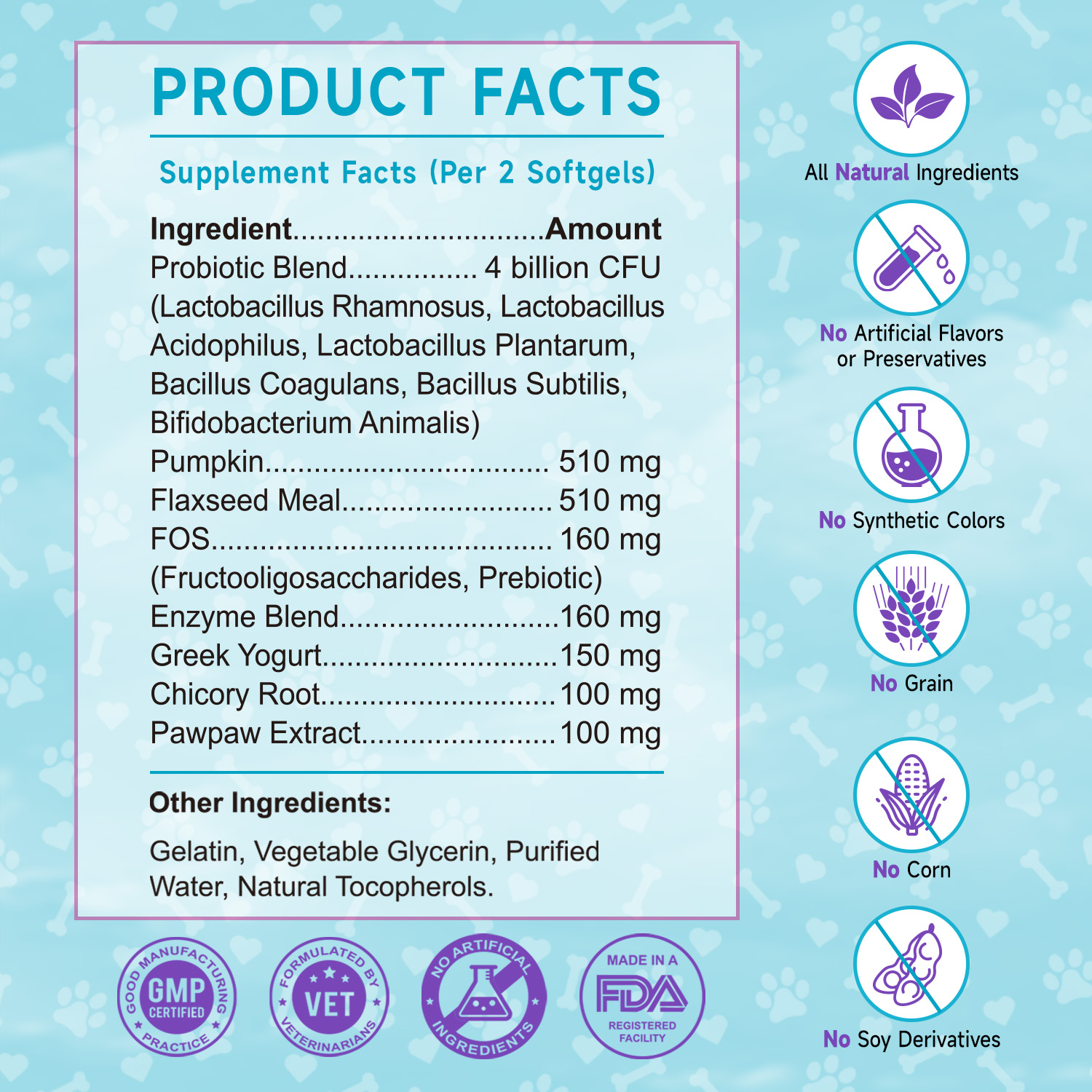 Popoo Probiotic Digestive for Dogs Gut Health Dog Treats Probiotic ...