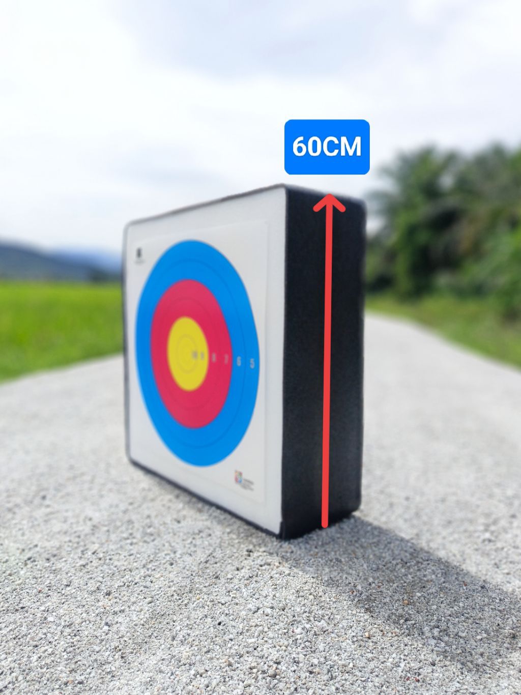 ARCHERY TARGET BUTT DIMENSION 60CM x 60CM x 20CM + FREE TARGET FACE ...