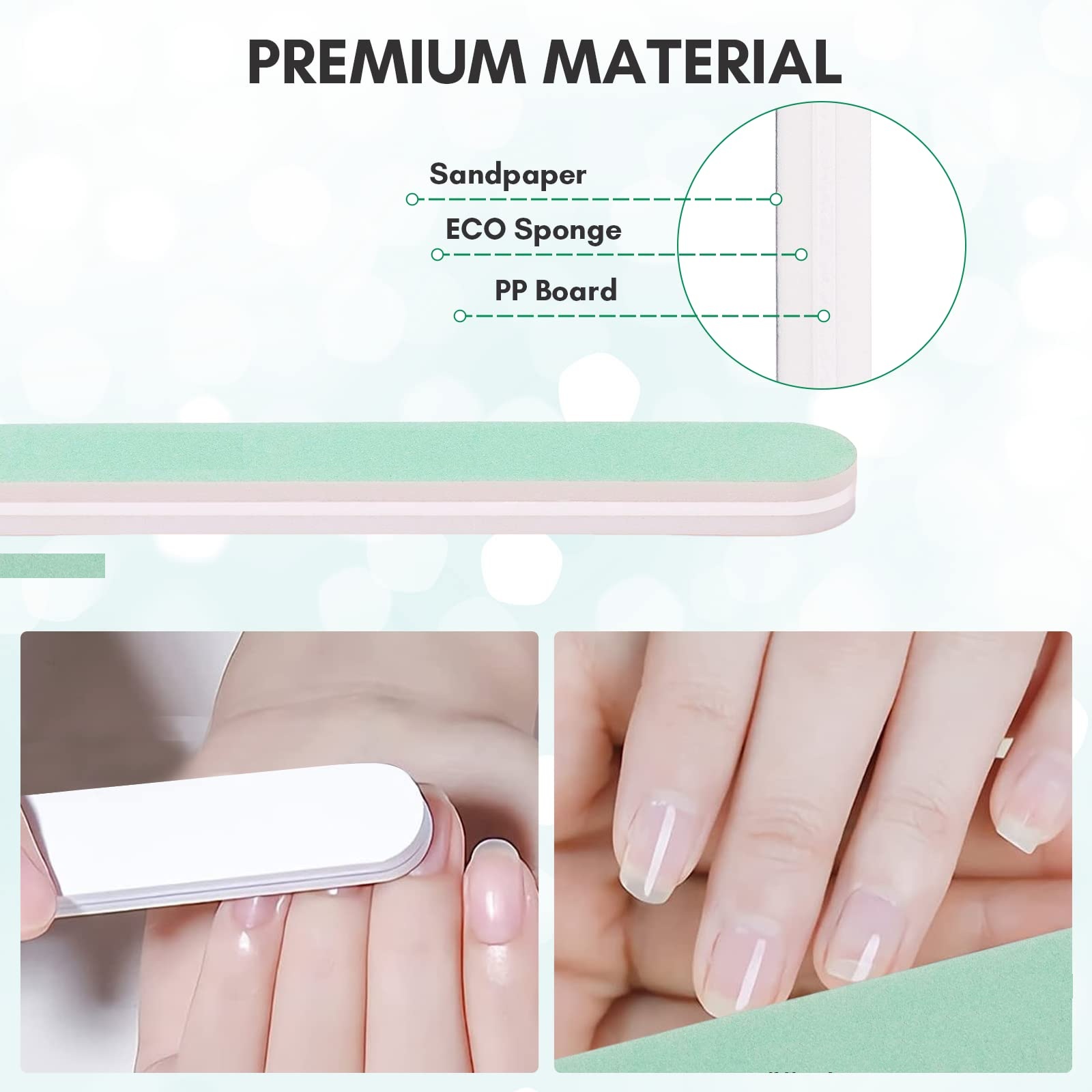 Nail File Professional Double Sided Mini Shine Nail Buffer Block Nail ...