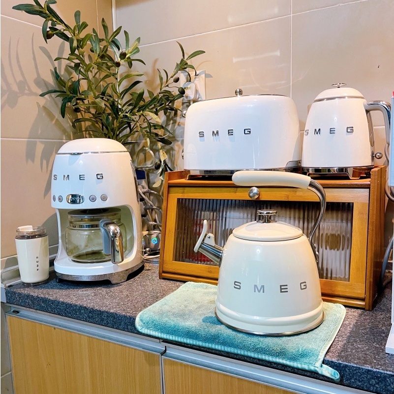 SMEG Knife Holder Set Pisau knife Cream Black / smeg whistling kettle ...
