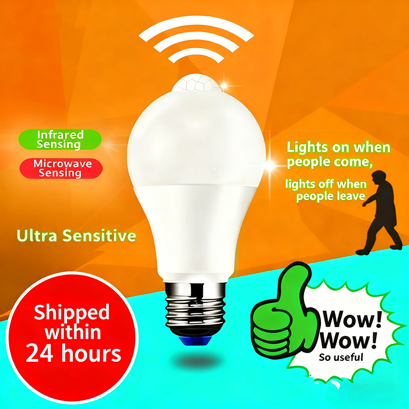 AITACHI LED Smart Sensor Bulb - Auto-On/Off Corridor Light with Smart ...