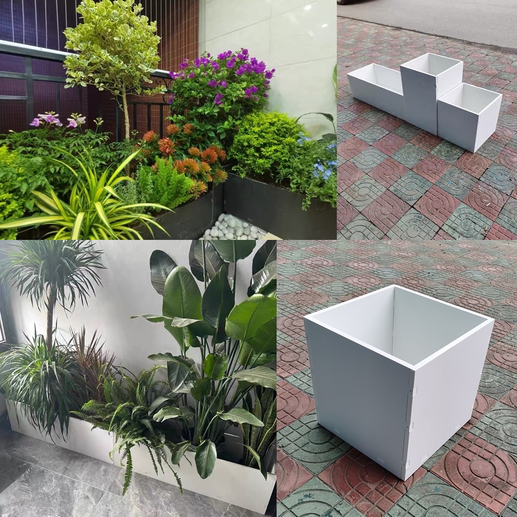 Waterproof Pasu Bunga Plastik Planter Box Outdoor Flower Pot Rak Bunga ...