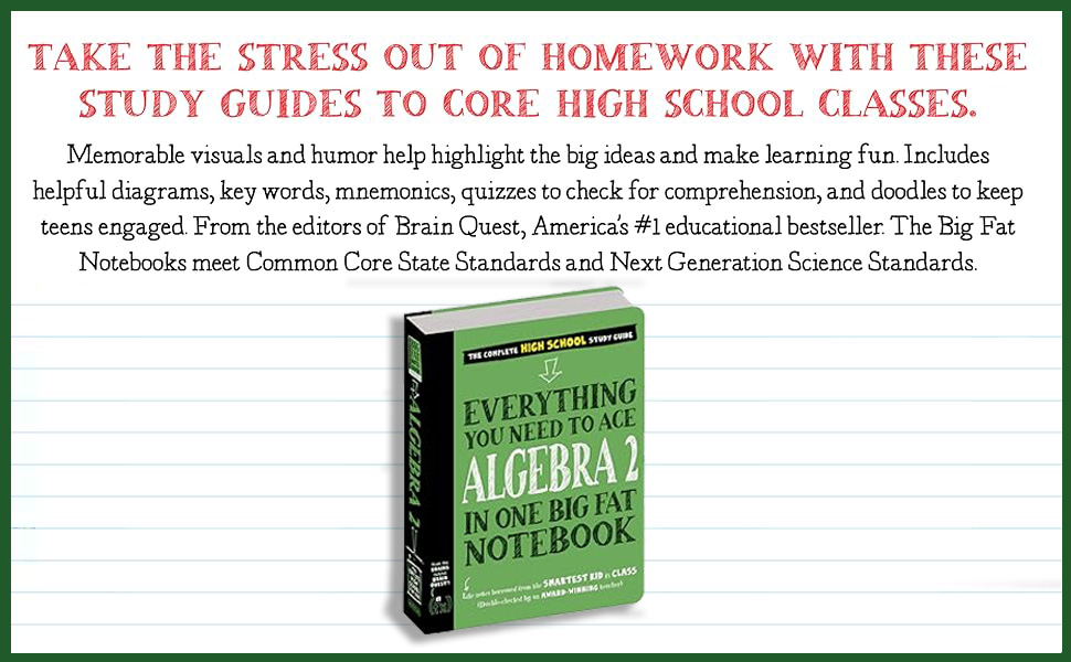 Everything You Need to Ace Algebra 2 in One Big Fat Notebook (ISBN ...