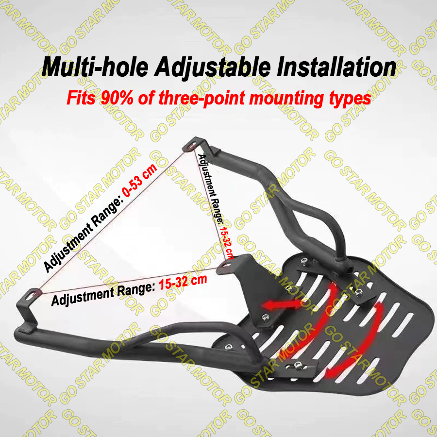 Universal Adjustable Rear Rack Monorack Rack Top Box Heavy Duty Carrier ...