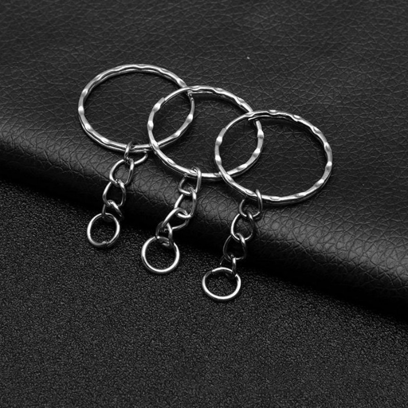 100Pcs Keyfob Key Holder Rings DIY Keyfob Key Ring Key Pendant Chains ...