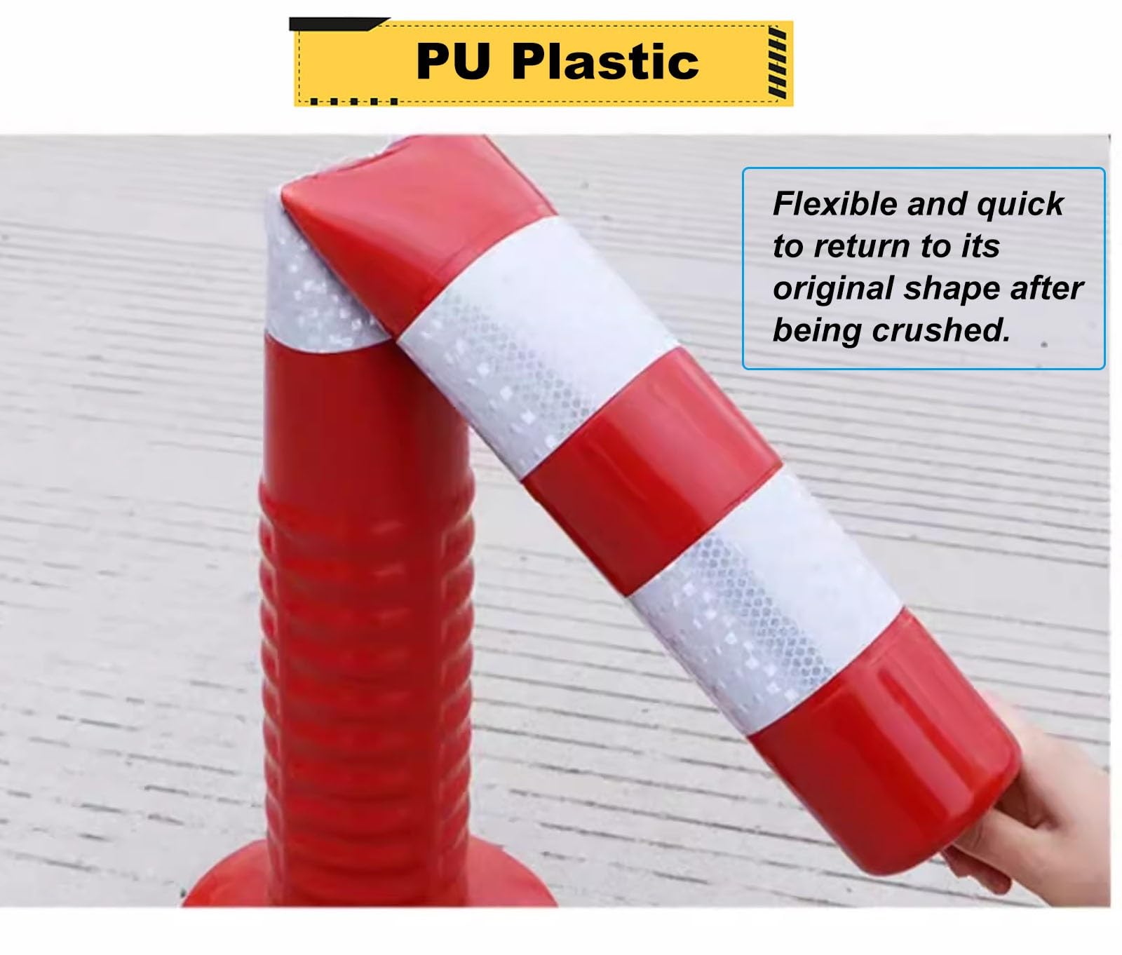 Traffic Cone Barrier Warning Pole Caution Post For Sideways Facility ...