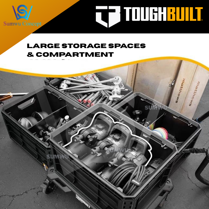 TOUGHBUILT StackTech Drawer Rolling Locking Box System Toolbox Storage ...