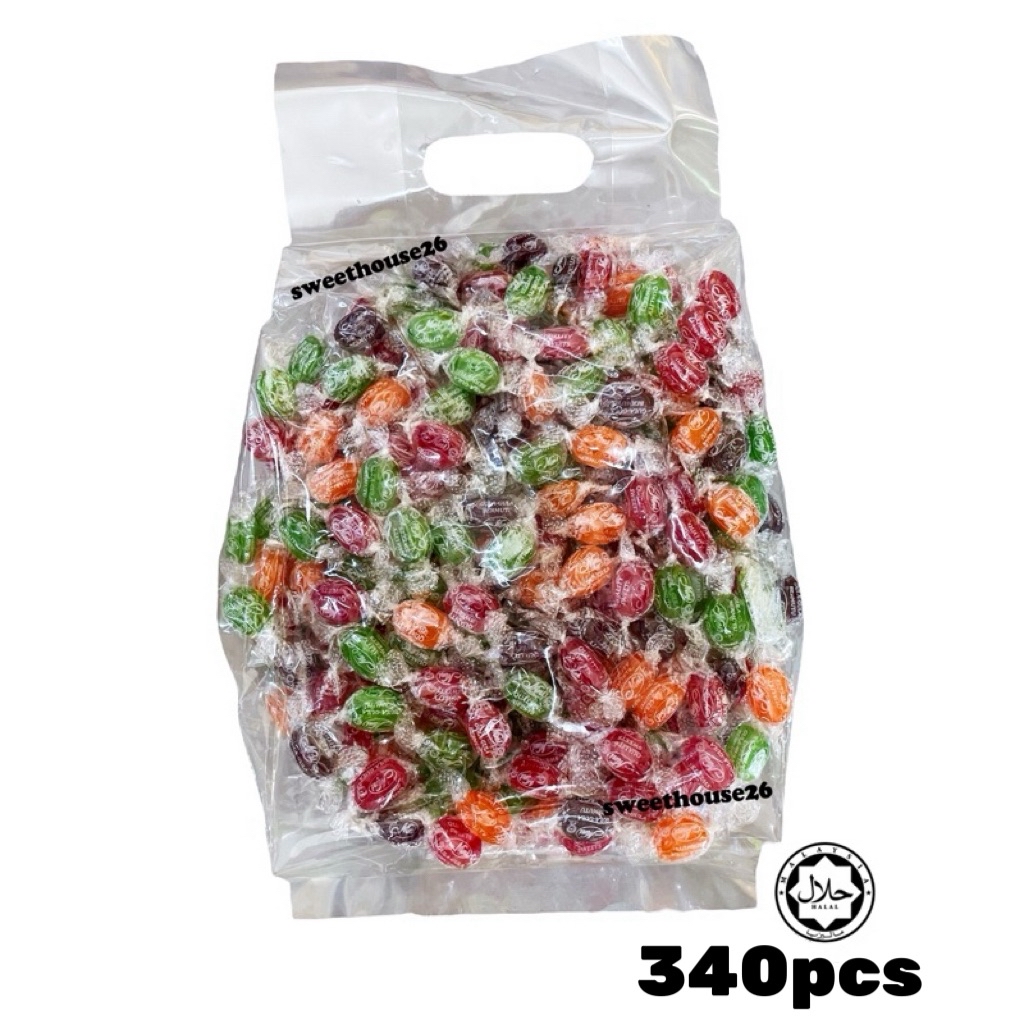 Mini Drop Candy 450pcs Halal strawberry Oren nenas anggur lemon ...