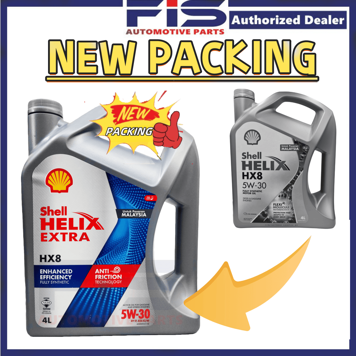 FIS Original Engine Oil Shell Helix HX8 5W30 Fully Synthetic Minyak ...