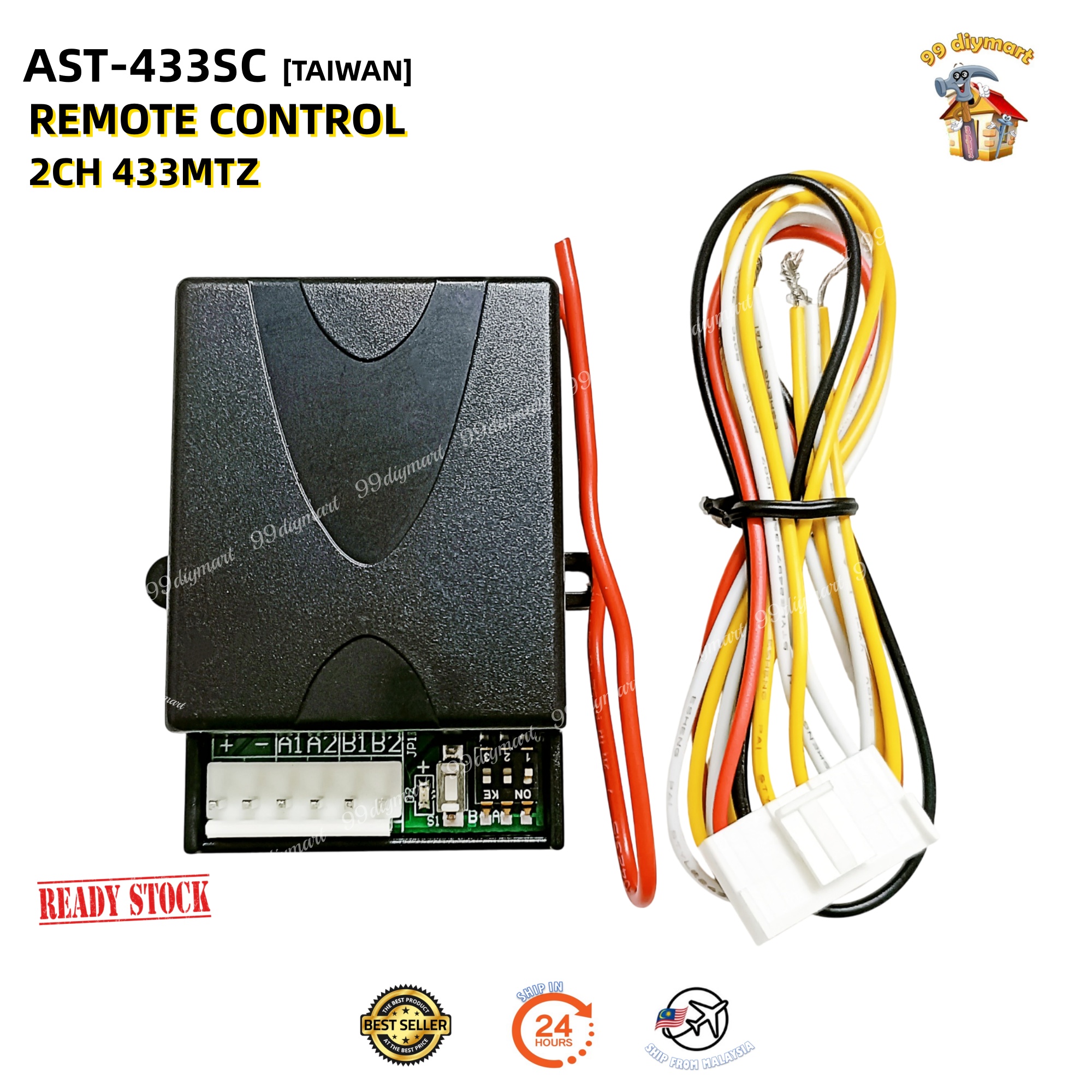 Autogate AST-433SC Taiwan Kawalan Jauh 433mtz ( Remote / Receiver ...