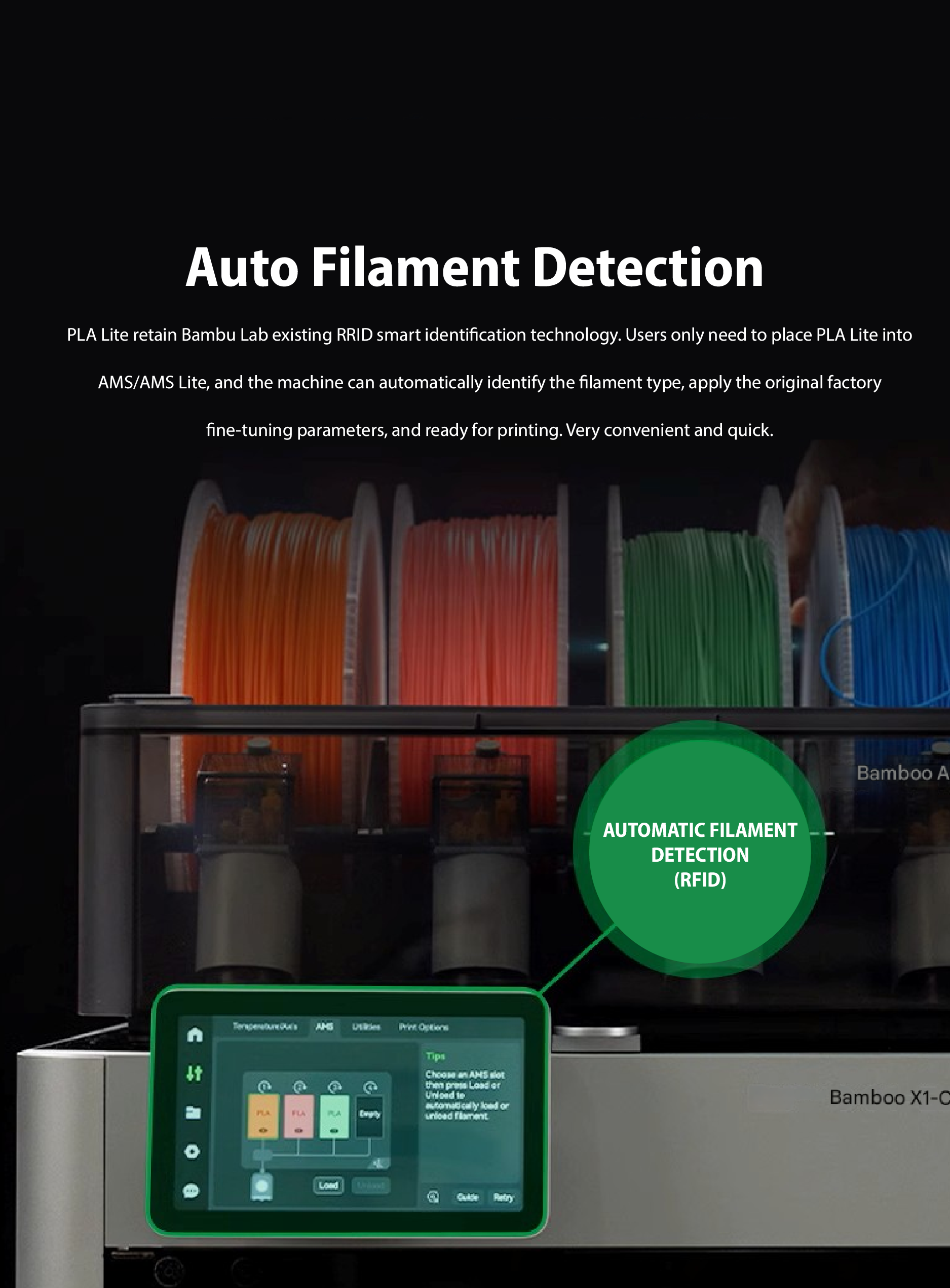 Bambu Lab PLA Lite - 3D Printer Filament 1KG Refill / With Spool ...