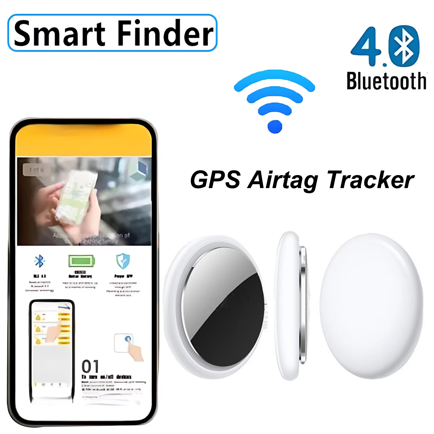 Smart Bluetooth GPS Anti - lose Tracker Sound locate msg reminder alarm ...