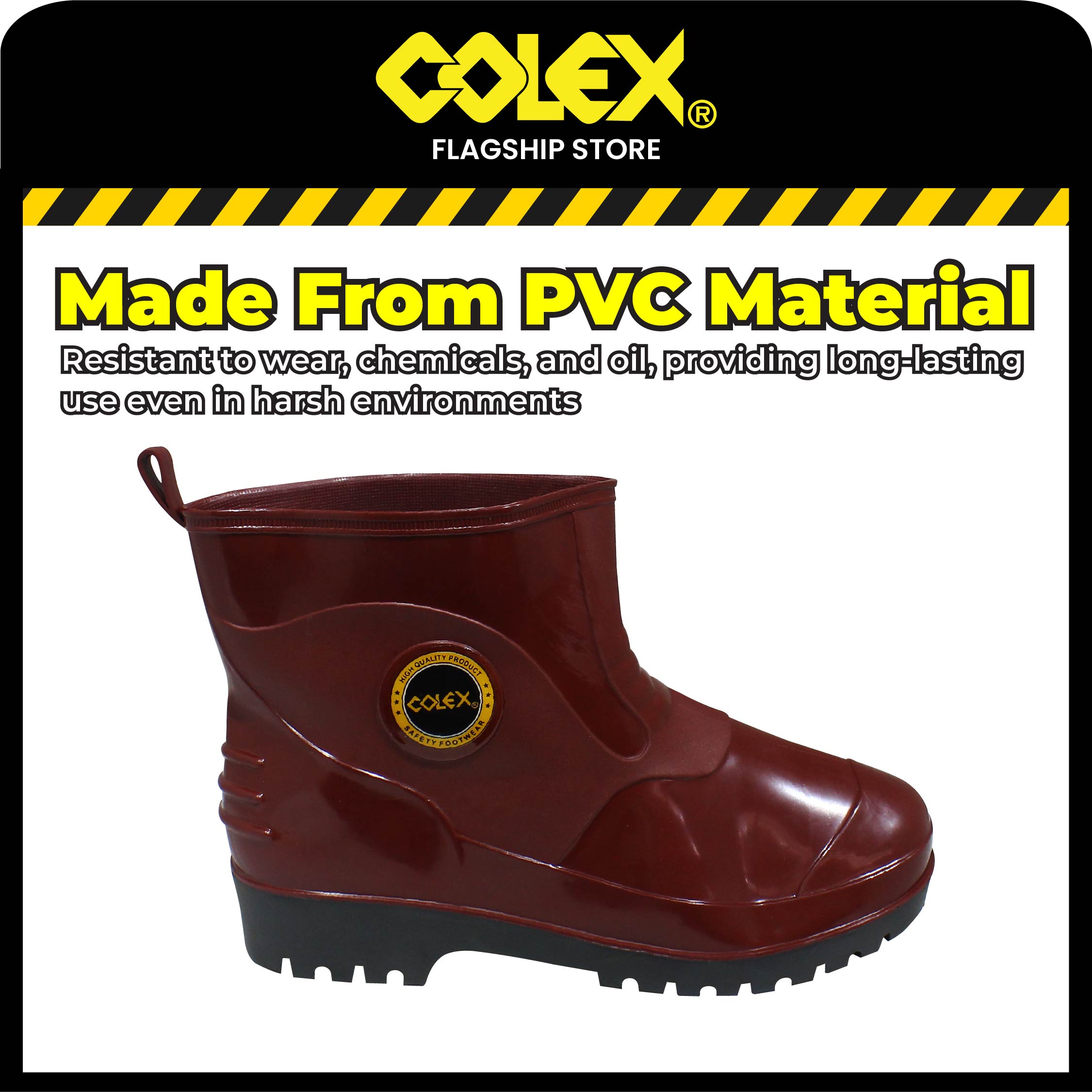COLEX RM-6600 PVC Kitchen Boot Rain Boots Waterproof Anti Slip Garden ...