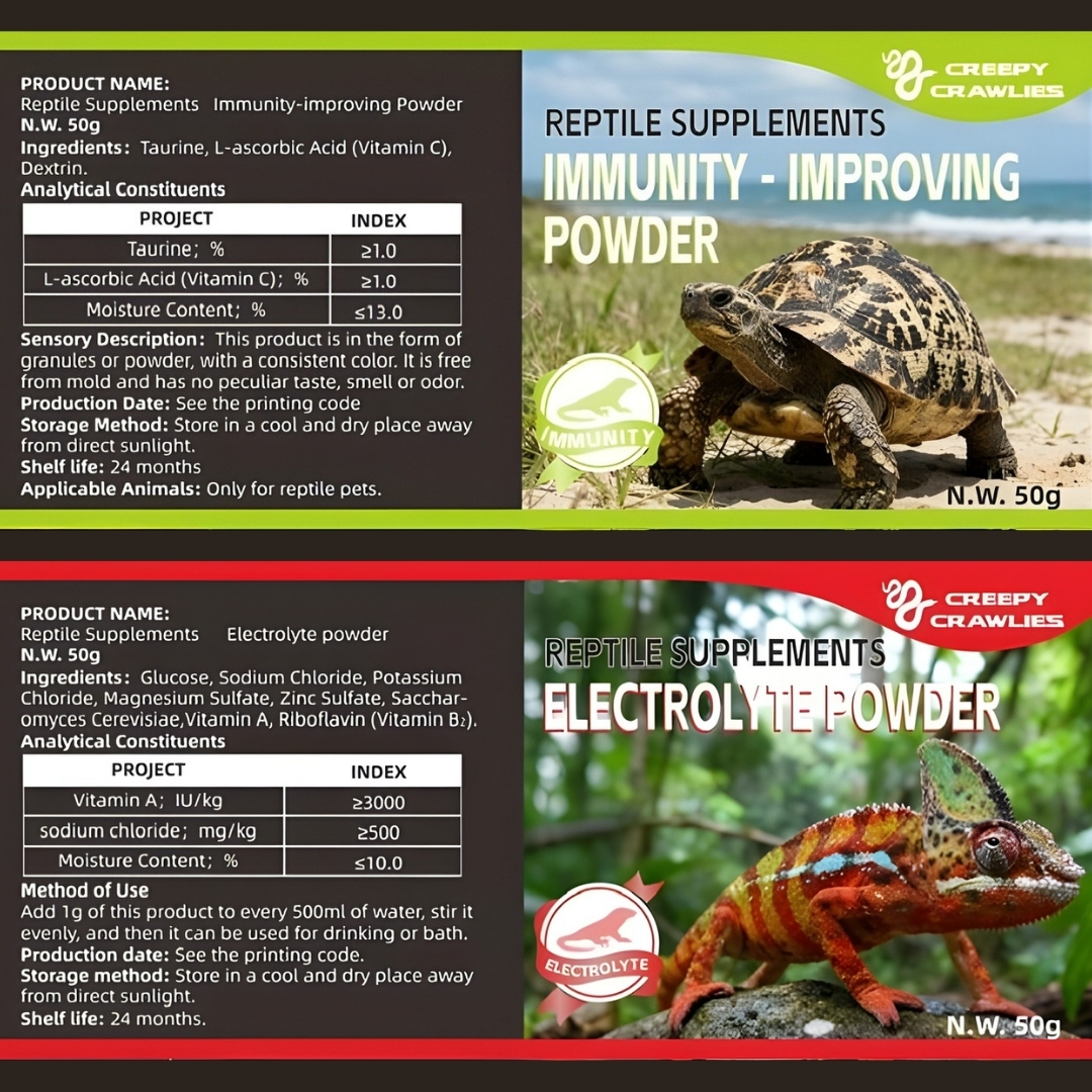 Creepy Crawlies Reptile Calcium D3 Reptile Nutrition Powder Leopard ...