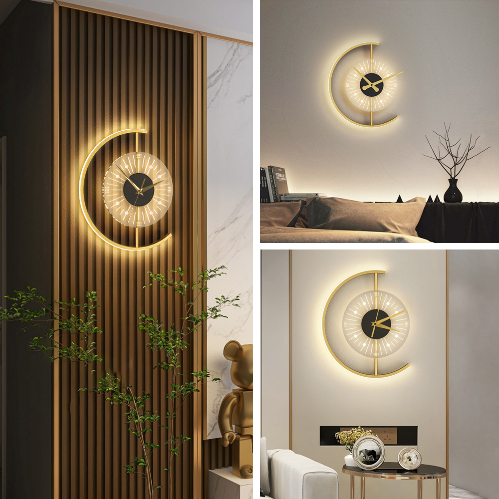 Modern LED Clock Light With 42W Three Color Adjustment Suitable For ...