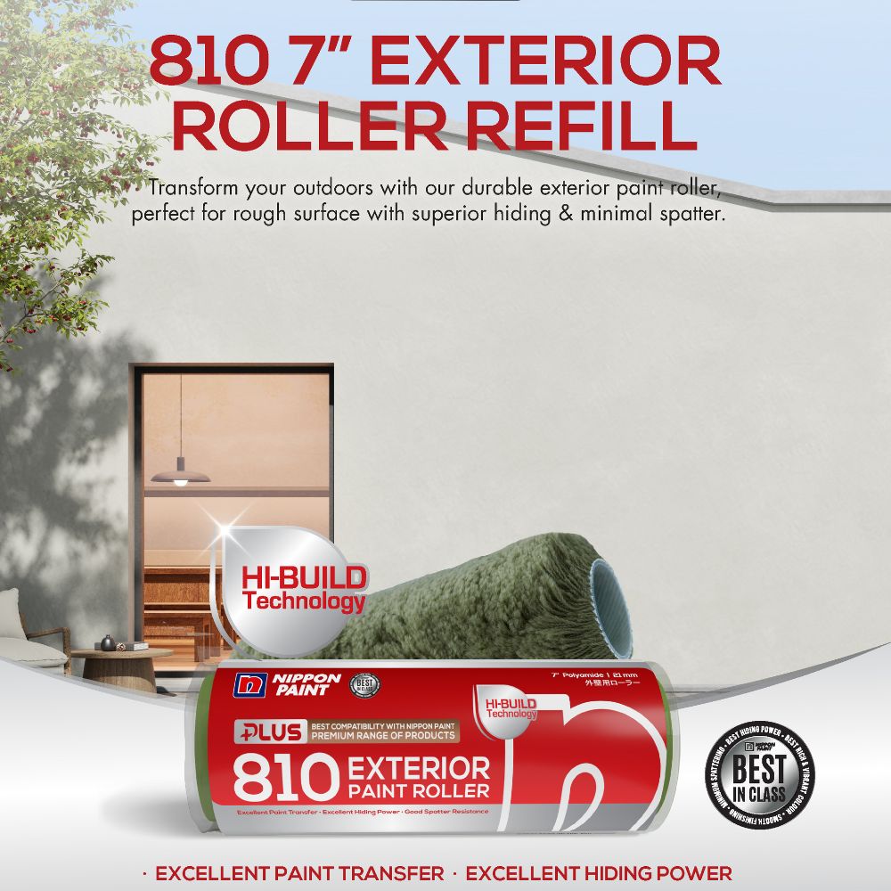 NIPPON PAINT 810 Exterior Roller Refill 7" TR886 7 Nippon 810 Exterior ...