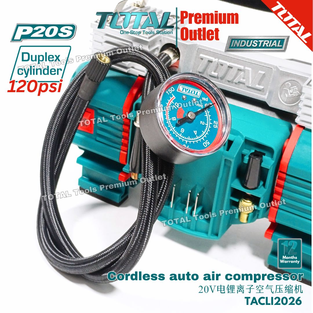 TOTAL Tools 20V series Cordless Handheld air pump compressor, Portable ...