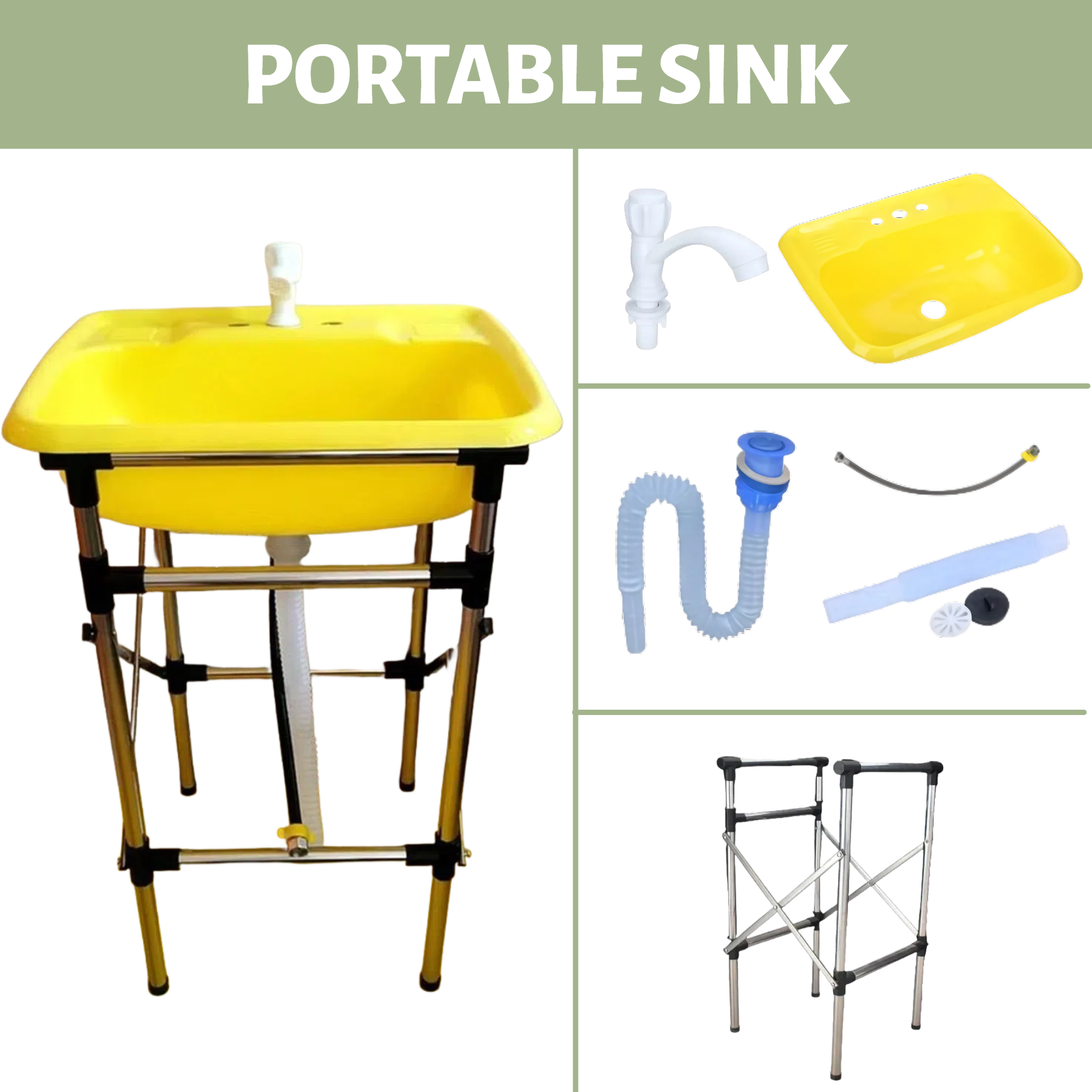 Sinki Portable Portable sink Plastic Basin Plastic Basin with Foldable ...