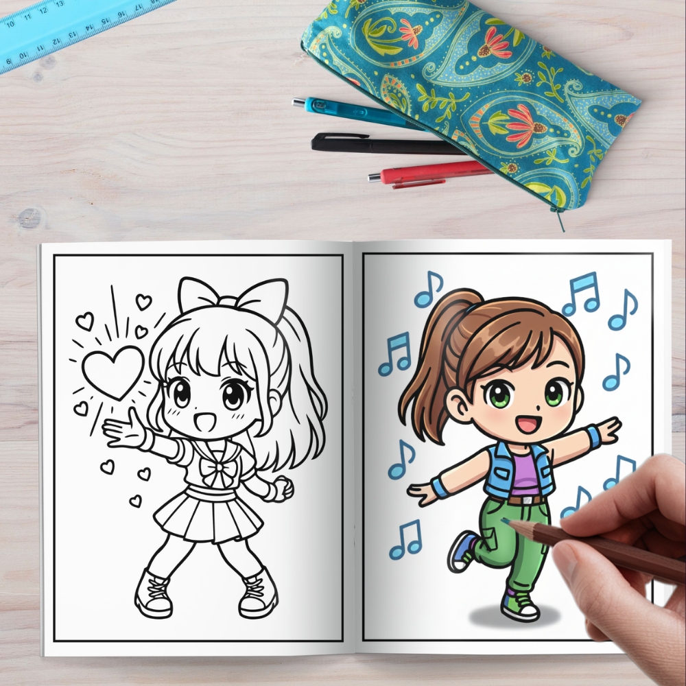 [PDF] 45 K-Pop Chibi Squad Coloring Pages For Kids | Shopee Malaysia