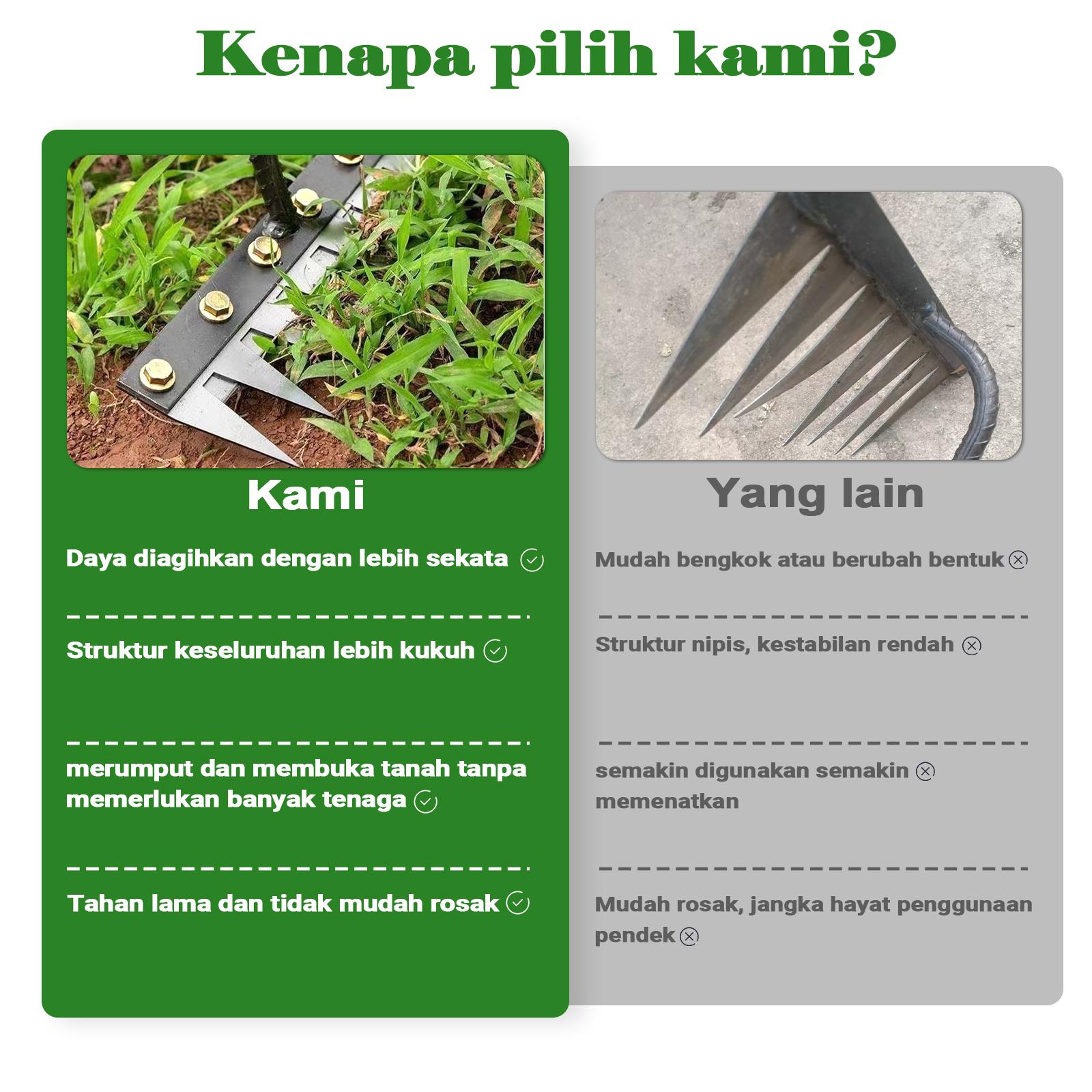 Alat Melonggarkan & Merawat Tanah | Set Cangkul, Rake dan Harrow Besi ...