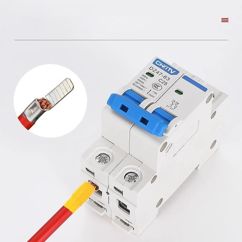 100Pcs Pure Copper Silver-Plated Blade Terminal C45 Air Switch Lug ...